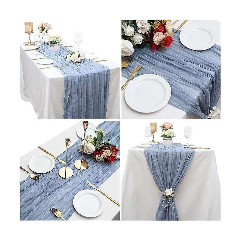 15pack Table Runner Gauze Cloth Boho Table Runner Table Runner for Wedding Birthday Party Shower Re