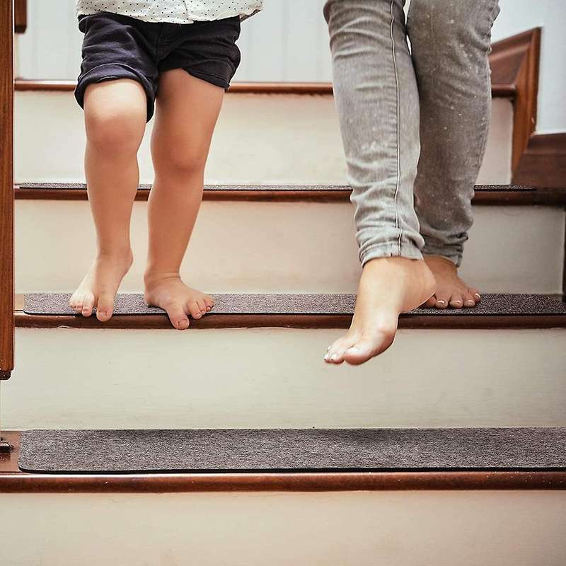 15PCS Carpet Stair Treads Non , Rug Non Skid Runner for Grip and Beauty. Safety Resistant for Kids,