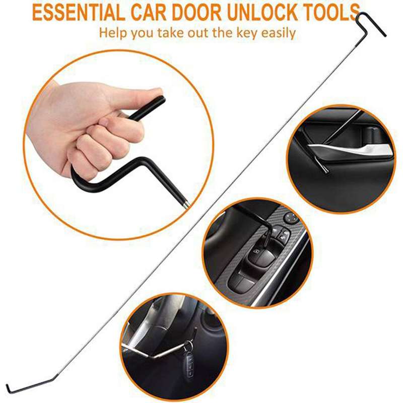 15Pcs Car Essential Emergency Lockout Kit Air Wedge Easy Entry Long LED Light Multifunctional Tool f
