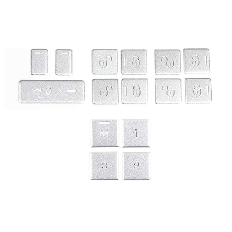 15Pcs Door Window Switch Button Cover Trim for Range Sport 2014-2017