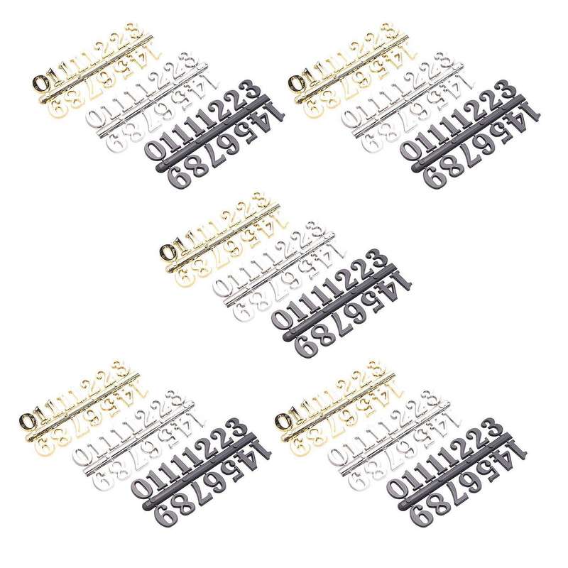 15Pcs DIY Clock Numerals Kit Wall Clock Number Art Decor Replacement Repairing Accessories