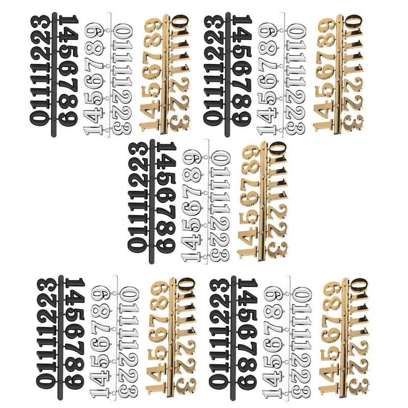 15Pcs DIY Clock Numerals Kit Wall Clock Number Art Decor Replacement Repairing Accessories