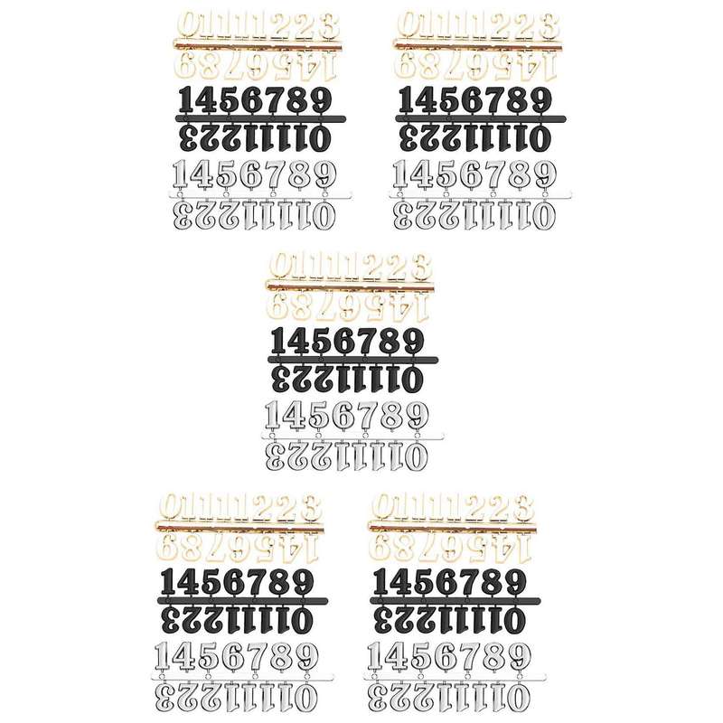 15Pcs DIY Clock Numerals Kit Wall Clock Number Art Decor Replacement Repairing Accessories