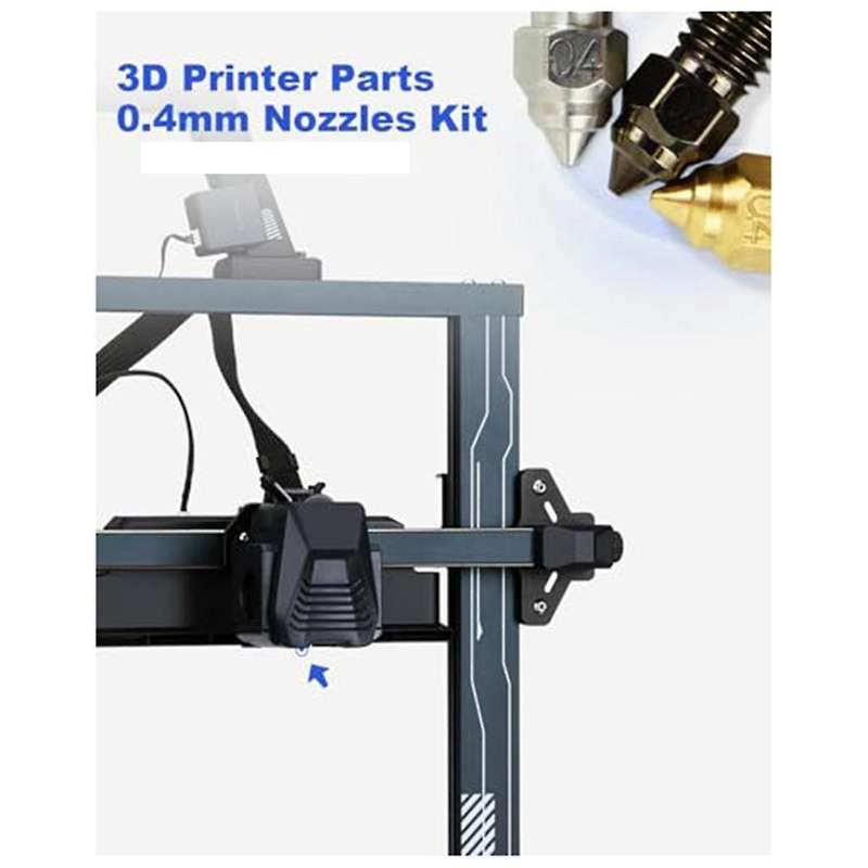 15PCS Fit for ElegooNeptune 4 SeriesNozzles 3D Printer Parts High-Temperature 0.4mmNozzles Kit Fit F