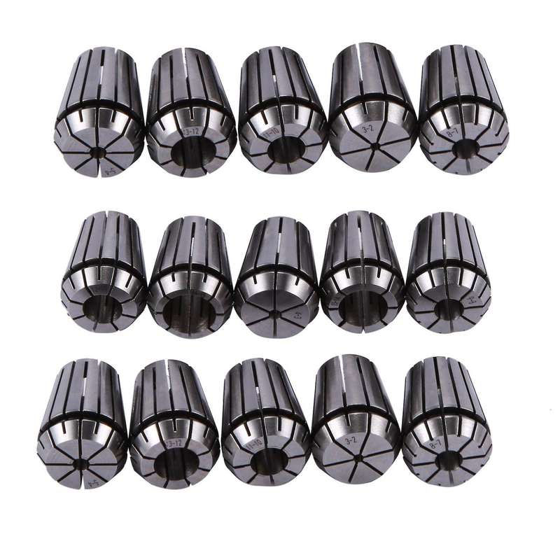 15pcs Er25 Collet Tool Precision Spring Collet Set From 2mm to 16mm Cnc Collet Chuck for Milling La