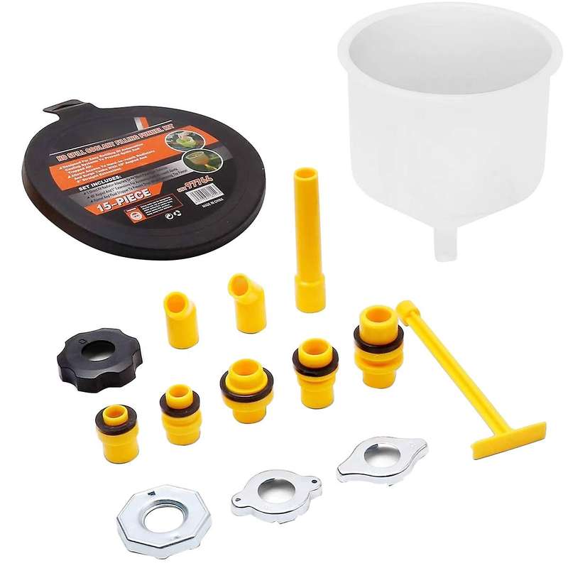 15Pcs Plastic Filling Funnel Spout Pour Oil Tool Spill Proof Coolant Filling Kit Fit for Universal V