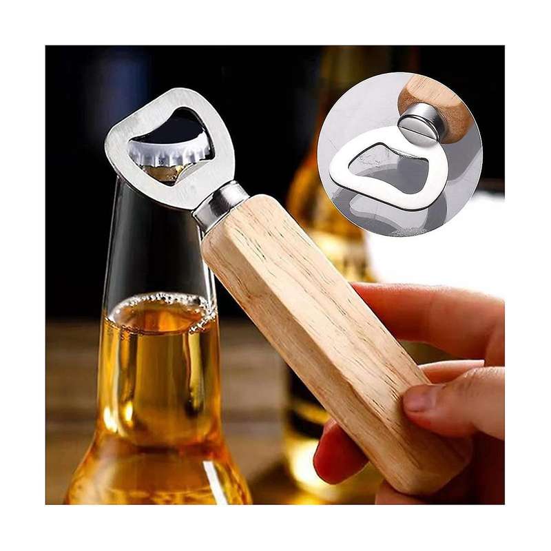 15pcs Wooden Bottle Opener, Bottle Opener, Beer Bottle Opener, Father's Day, Birthday Gift for Men