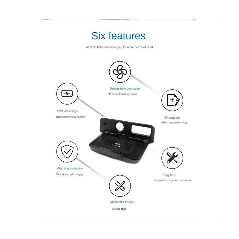 15w Car Wireless Charger Lighter Installation Modification Accessories for Wey Tank 300