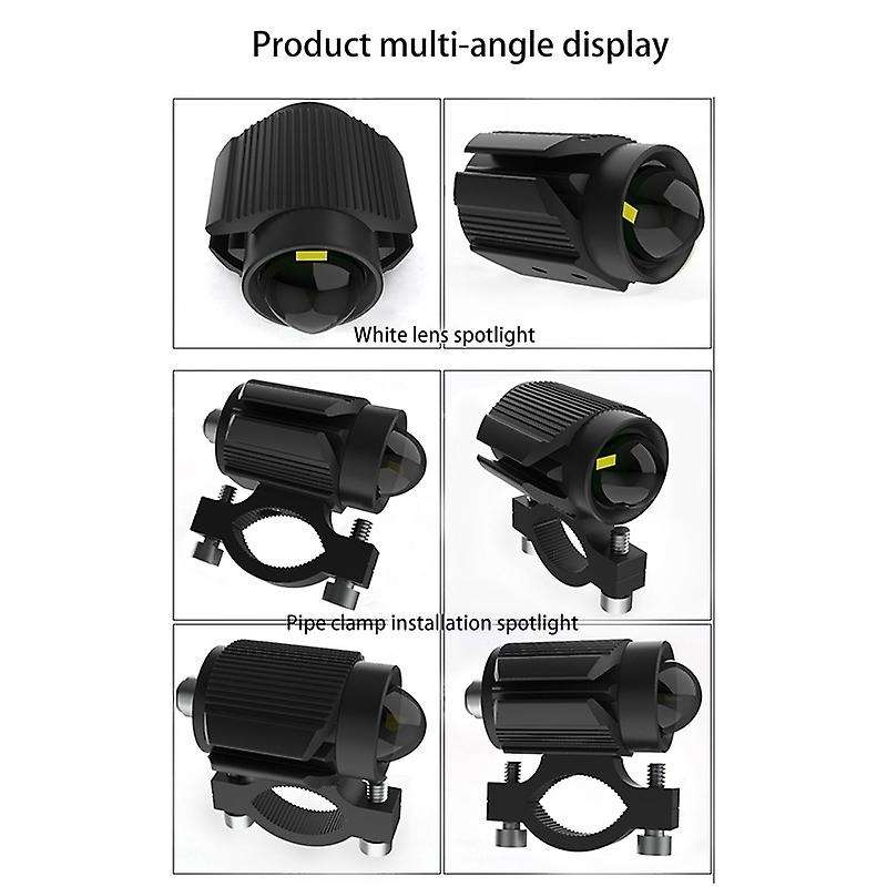 15W Super Bright Tri-Model Motorcycle LED Headlight / Mini Projector Lens Car ATV Driving Fog Light
