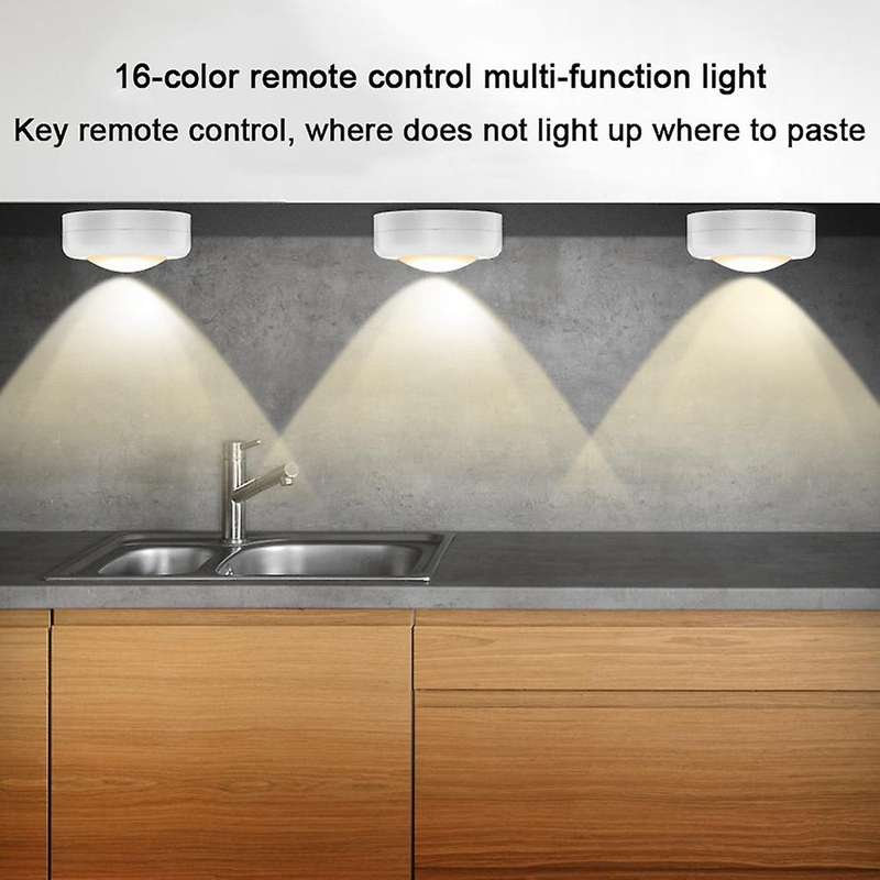 16 Color LED Cabinet Lamp RGB Atmosphere Lights Dimmable Bedroom Closets Stairs Lighting Remote Cont