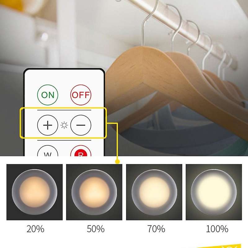 16 Color LED Cabinet Lamp RGB Atmosphere Lights Dimmable Bedroom Closets Stairs Lighting Remote Cont