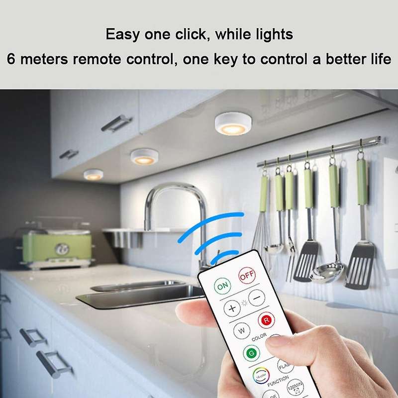 16 Color LED Cabinet Lamp RGB Atmosphere Lights Dimmable Bedroom Closets Stairs Lighting Remote Cont