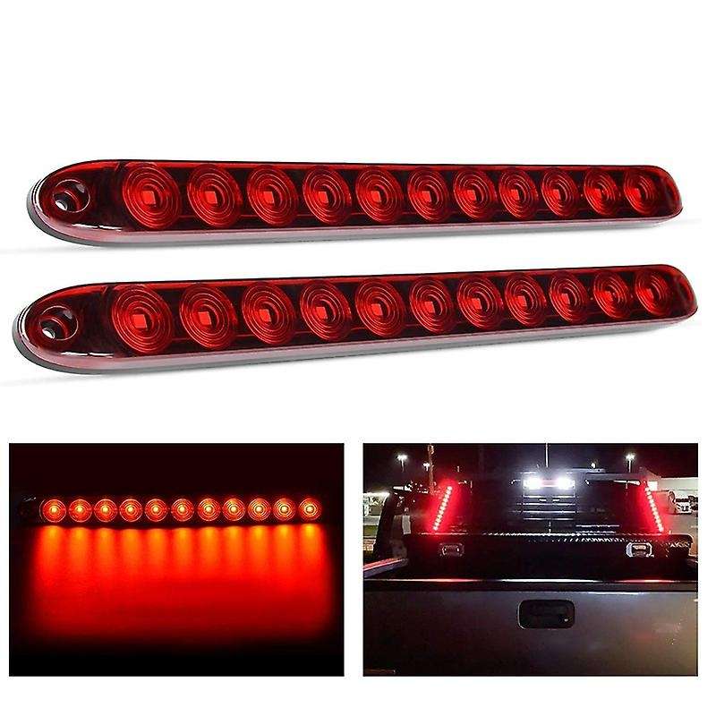 16 Inch 11 LED Red Trailer Light Bar for Park Stop Turn Signals Tail Brake Light Compliant IP67 Wate