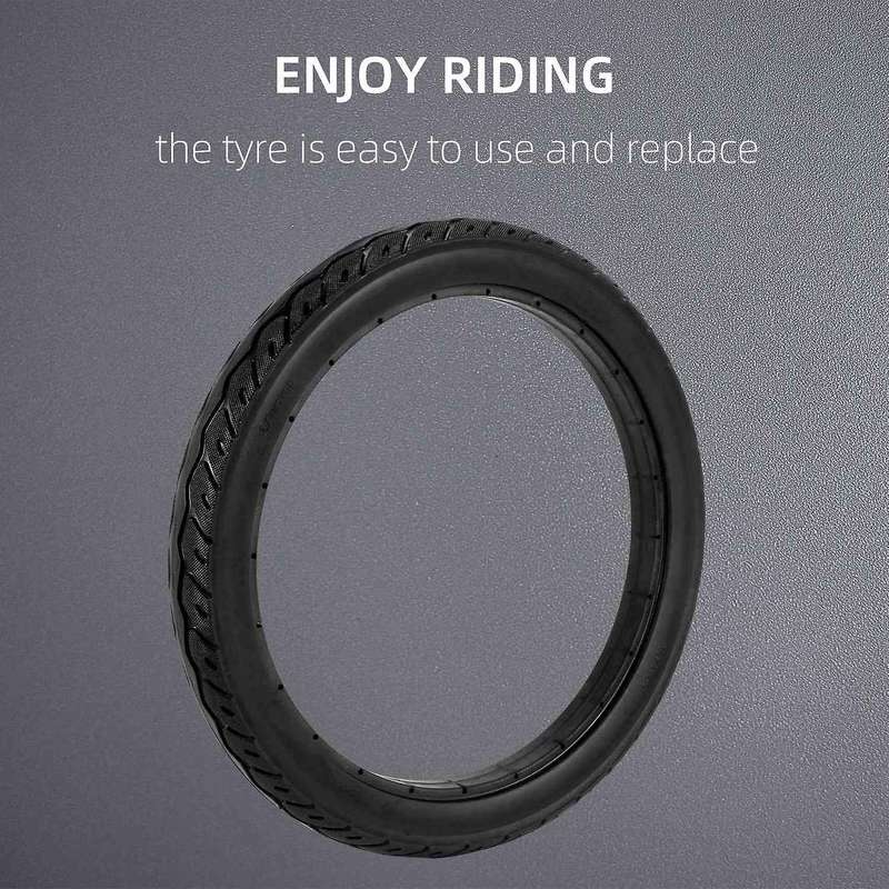 16 Inch 16 x 1.75 Bicycle Solid Tires Bicycle Bike Tires 16 x 1.75 Black Rubber Non-Slip Tires Cycli