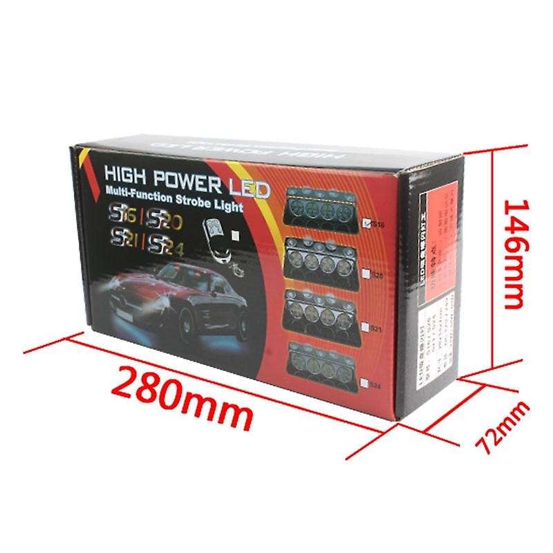 16 LED Auto Car Police Flash Strobe Light Dash Emergency 18 Flashing Led Lamp Blue Warning Light Day