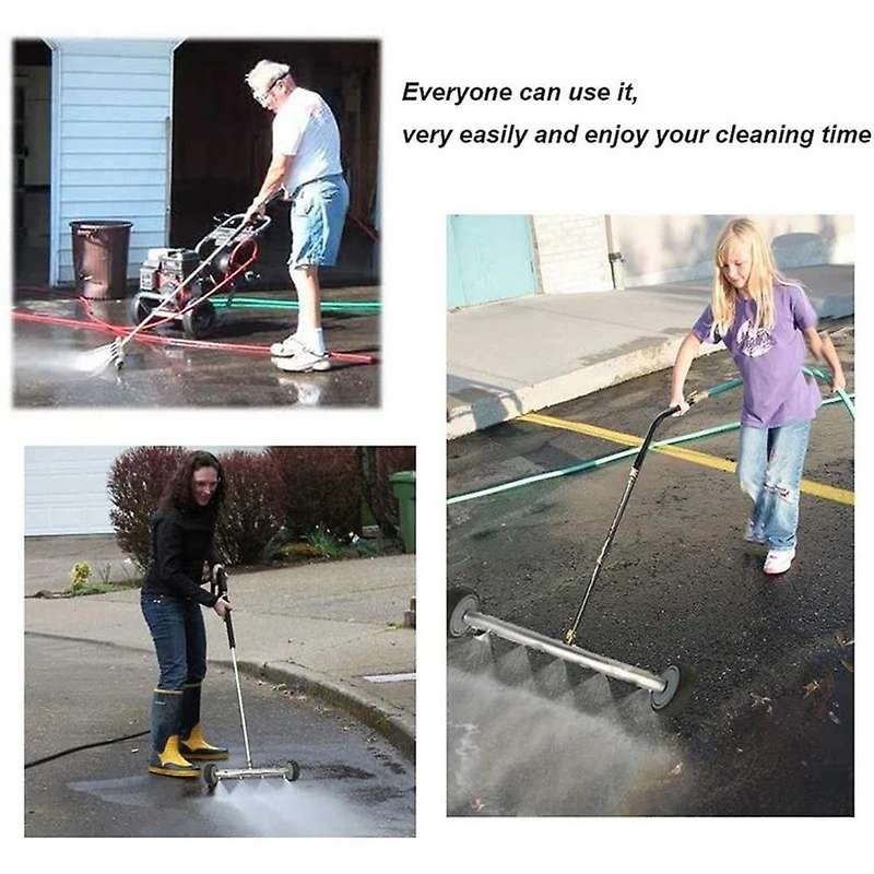 16 Inch High Pressure Car Chassis Washer Cleaner 4000psi Water Broom 2in1 Surface Cleaning Wands