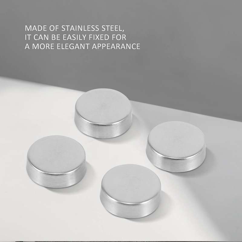 16 Mm Stainless Steel Mirror Nails Screw Cap (8 Pieces)