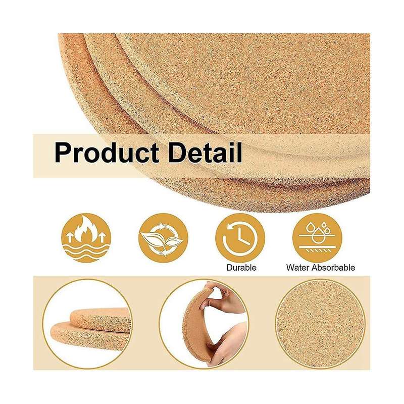 16 Pack Cork Coaster Thick Cork Trivets for Hot Dishes and Hot Pots Heat Resistant Multifunctional