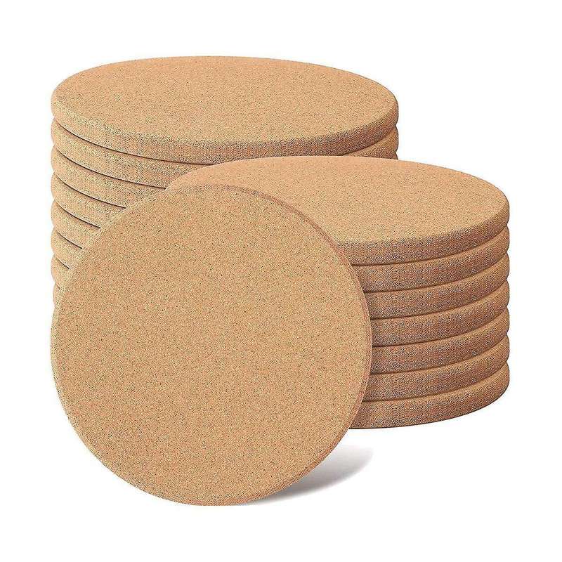 16 Pack Cork Coaster Thick Cork Trivets for Hot Dishes and Hot Pots Heat Resistant Multifunctional