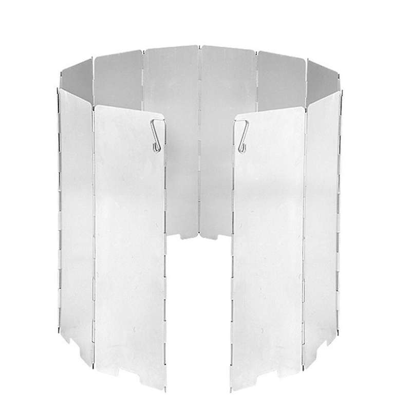 16 Outdoor Camping Stove Head Windshield Stove Ultra Light Foldable with Plug Windproof Plate with C
