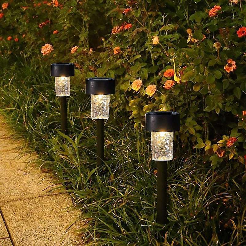 16 Pack Outdoor Solar Pathway Lights,Warm White LED Walkway Lights, Waterproof Landscape Decorative