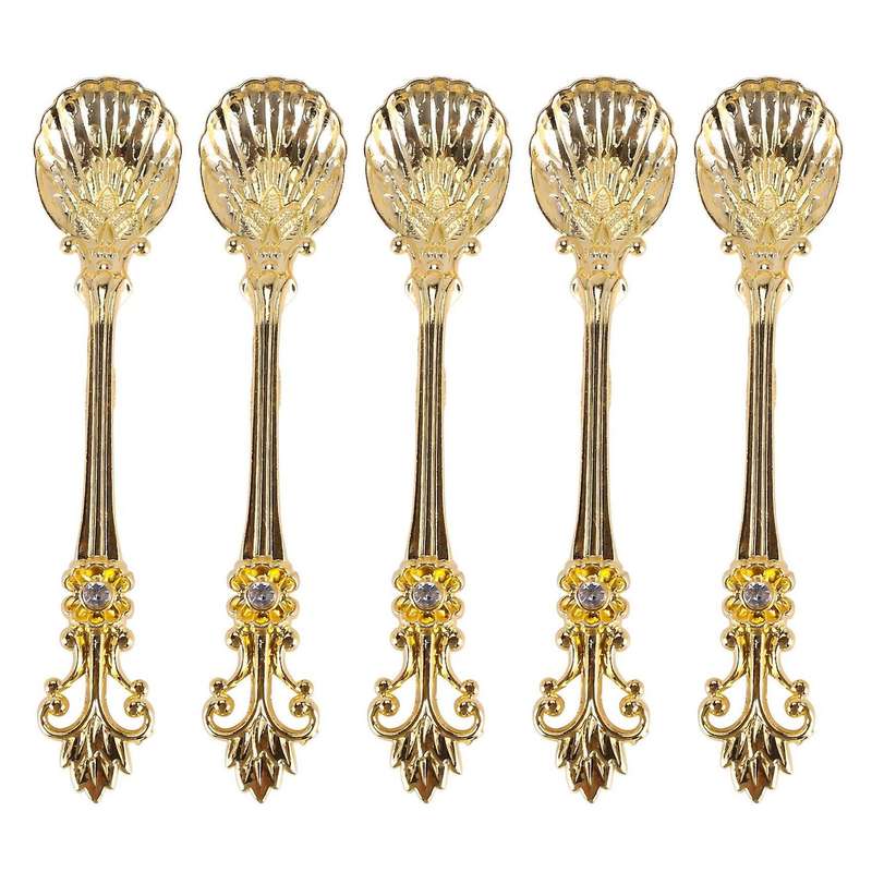16 Pack Vintage Pattern Coffee Spoons, 4.5 Inch Demitasse Vintage Spoon for Espresso, Tea, Dessert