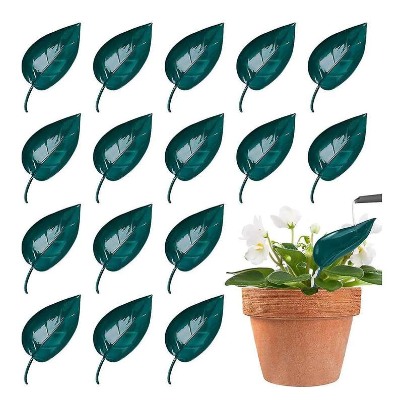 16 PCS Plant Watering Funnel Device, Indoor Plant Watering Flower Pot Insert Leaf Plant Pot Irrigati