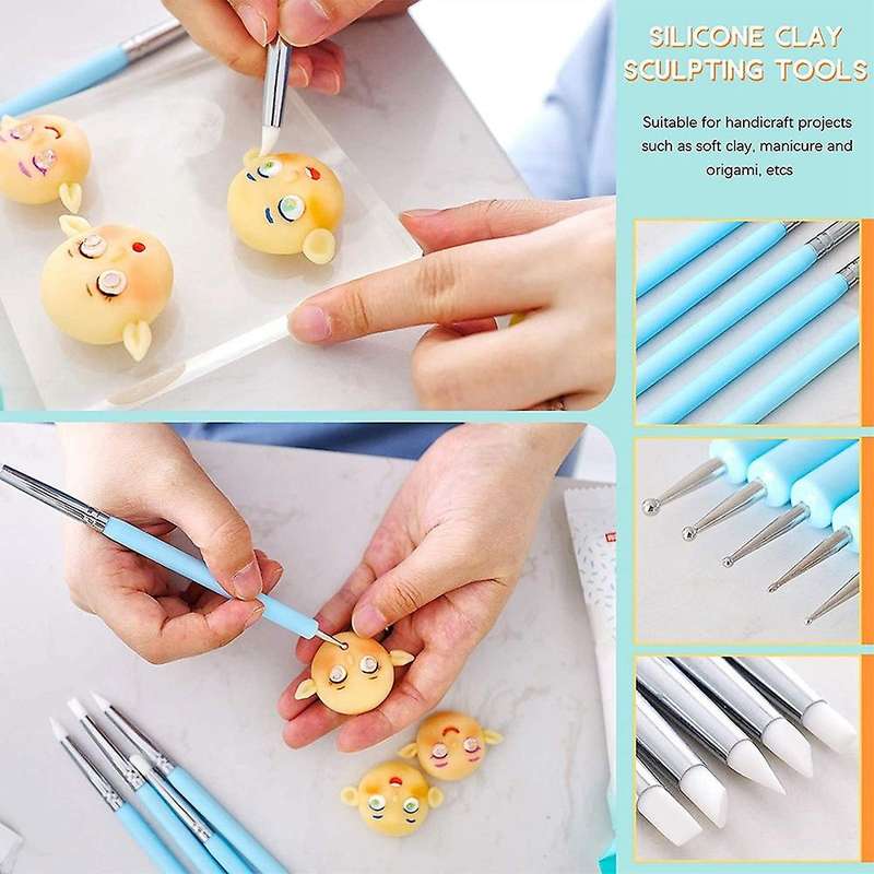 16 Pcs Polymer Clay Tools, Modeling Sculpting Tools, Ceramic Detail Tools with Tip Pen, Ball Stylus,