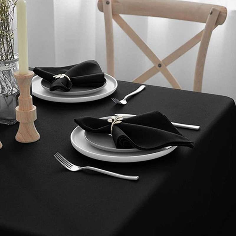 16 Pcs Satin Napkins, Shiny Silk Tablecloths, Soft and Smooth Fabric Doily,for Wedding Banquet ,bla
