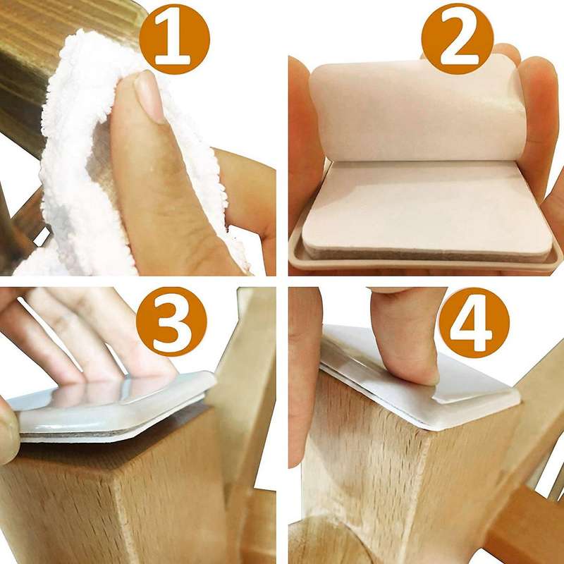 16 Pcs Furniture Sliders Gliders for Carpet Laminate Floor Sliders Self Adhesive Sofa Glider Pads F