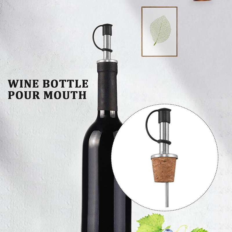 16 Pcs Wine Pourers Wine Cork Pourer Pour Spout for Liquor Bottles Oil Pouring Spout Rubber Wine Bot