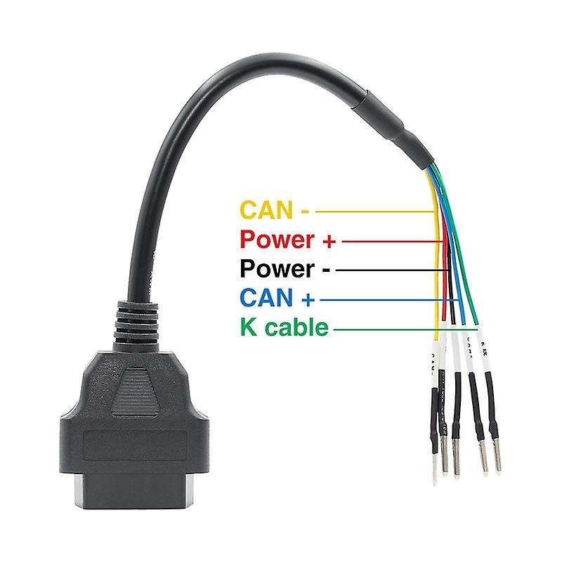 16 Pin OBD OBD2 Female K Line CAN Line Jumper Tester Connector Car Diagnostic Extension Cable Cord P