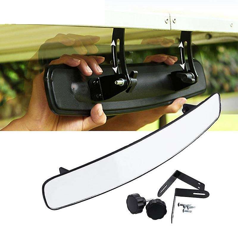 16.5 inch Wide Rear View Convex Golf Cart Mirror Fit for EZ Go, Club Car