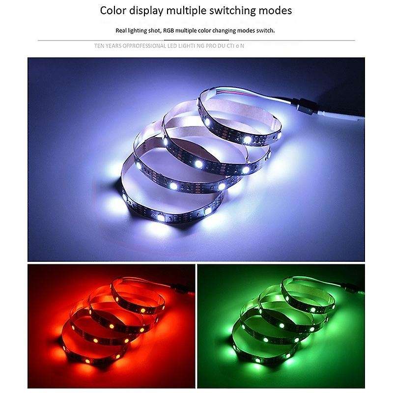 16.4Ft/5M Led Strip Lights 300Leds 3528 Smd Rgb Color Changing Lights IR 44Keys Remote Non-Waterproo
