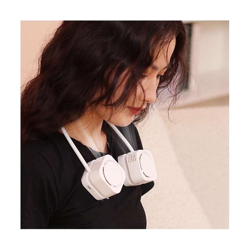 1600 Mah Mini Neck Fan Portable Foldable Pocket Small Fan Usb Silent Cooling Leafless Fan Air Coole