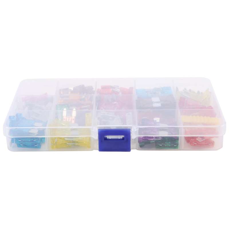 160-piece Car Fuse Set, 96 Mini Blade Fuses + 64 Standard Fuses + 1 Fuse Puller for Cars/motorhome/