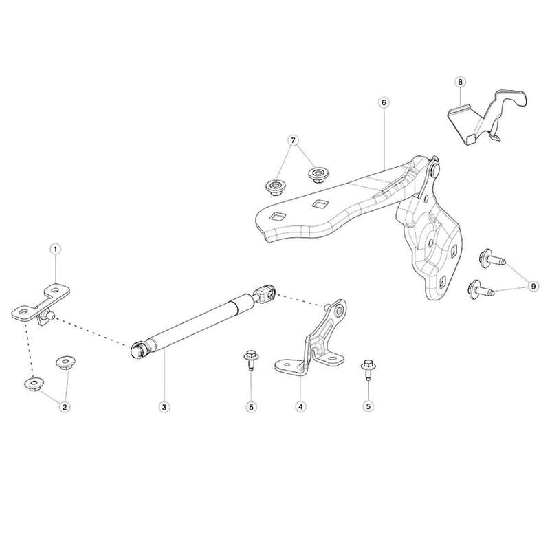 1645979-00-A Left Front Hood Birbag Bracket for 2021 2022 2023 Car Luggage Lid Strut Cover 16459790