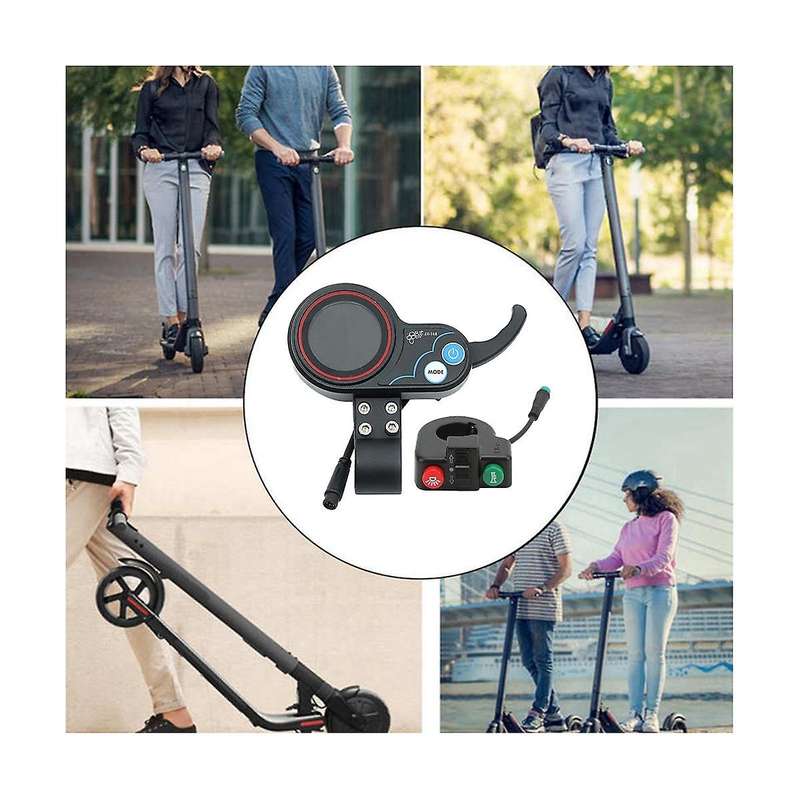 -168 Electric Scooter Dashboard Meter 36v 48v Adjustable+switch 6pin Throttle Accessories for Electr