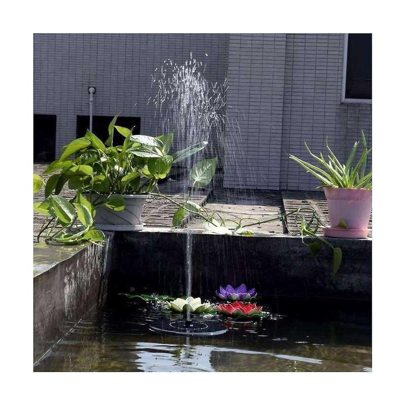 16cm 190l/h Mini Solar Water Fountain Pool Pond Waterfall Garden Decoration Bird Bath Solar Powered