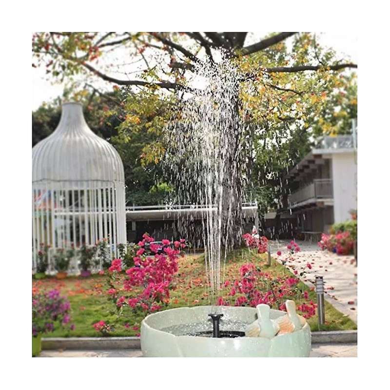 16cm 190l/h Mini Solar Water Fountain Pool Pond Waterfall Garden Decoration Bird Bath Solar Powered