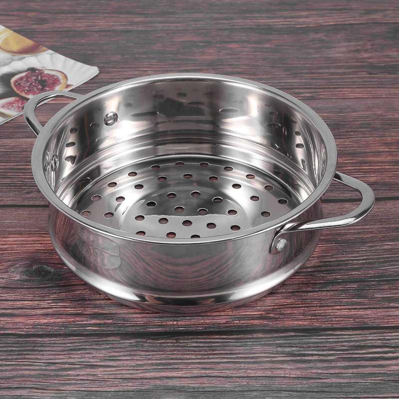 16cm Thickening Food Steam Rack Stainless Steel Steamer with Double Ear for Soup Pot Milk Pot Kitche