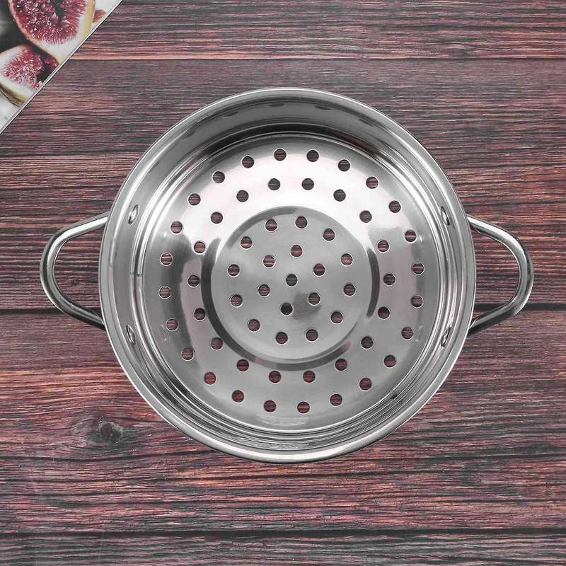 16cm Thickening Food Steam Rack Stainless Steel Steamer with Double Ear for Soup Pot Milk Pot Kitche