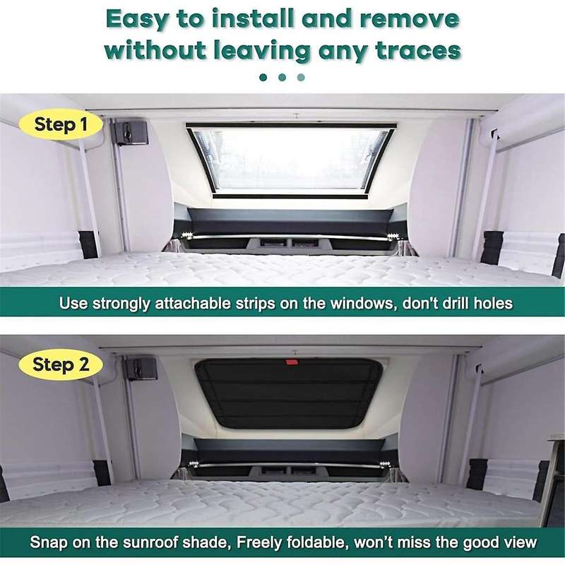 16In x 16In Waterproof Thickened Magnetic RV Window Shade, Foldable Magnet Motorhome Blackout Ventil