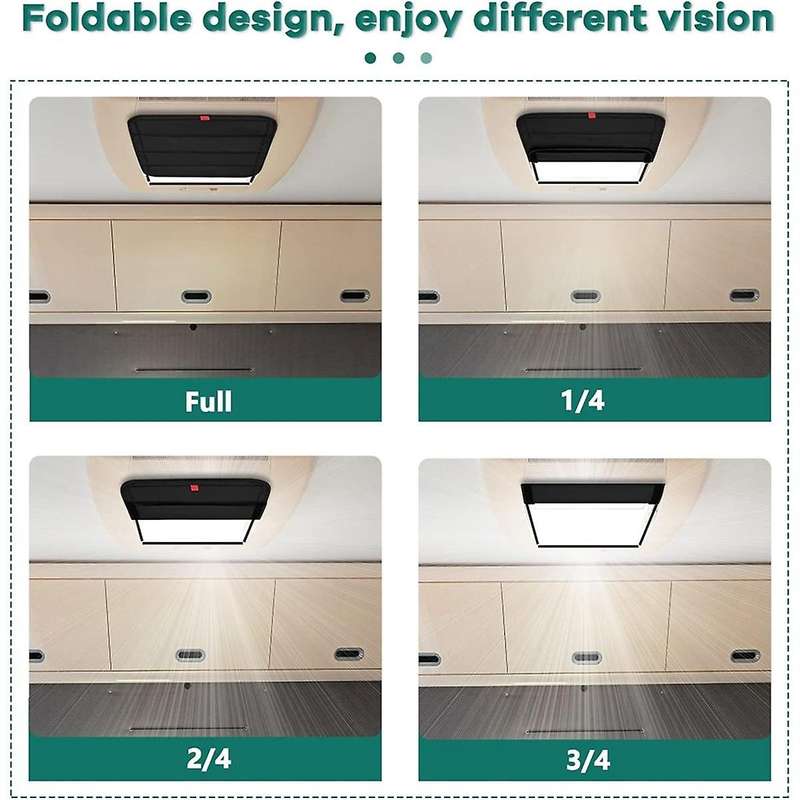 16In x 16In Waterproof Thickened Magnetic RV Window Shade, Foldable Magnet Motorhome Blackout Ventil