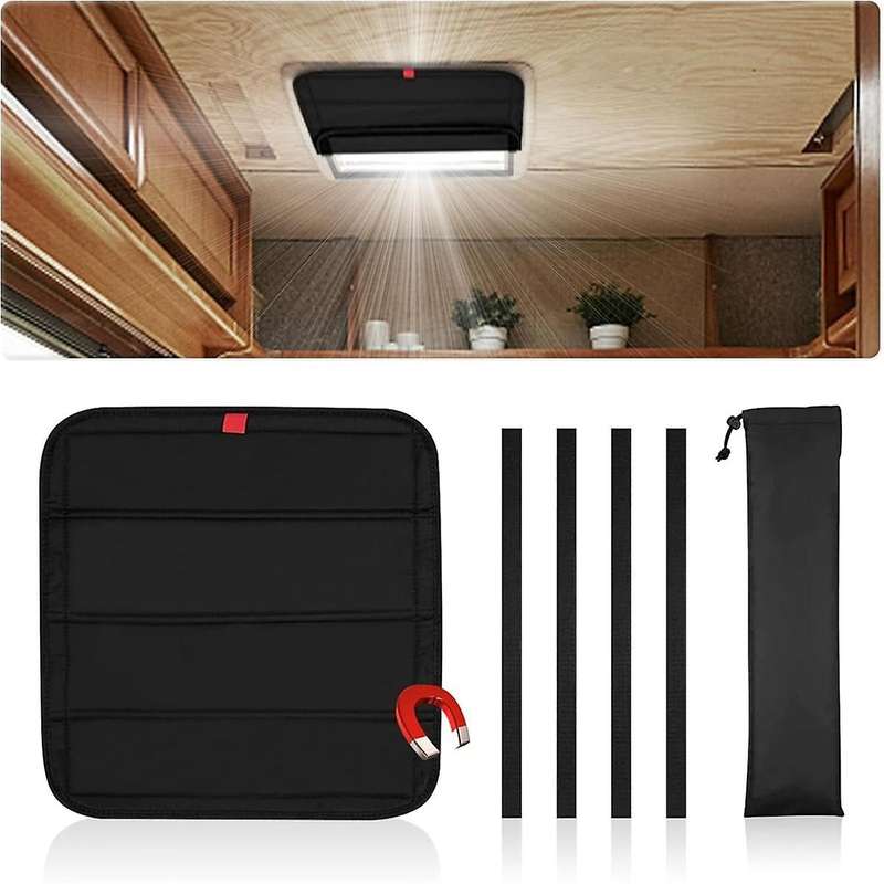 16In x 16In Waterproof Thickened Magnetic RV Window Shade, Foldable Magnet Motorhome Blackout Ventil
