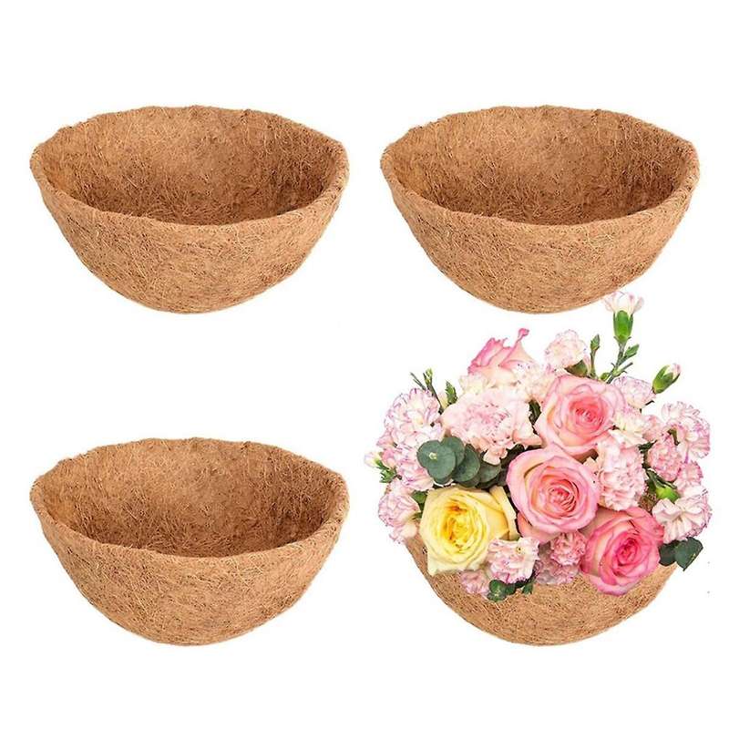 16Inch Hanging Basket Liner,Round Planter Liner for Hanging Basket,Coconut Fiber Liners for Hanging