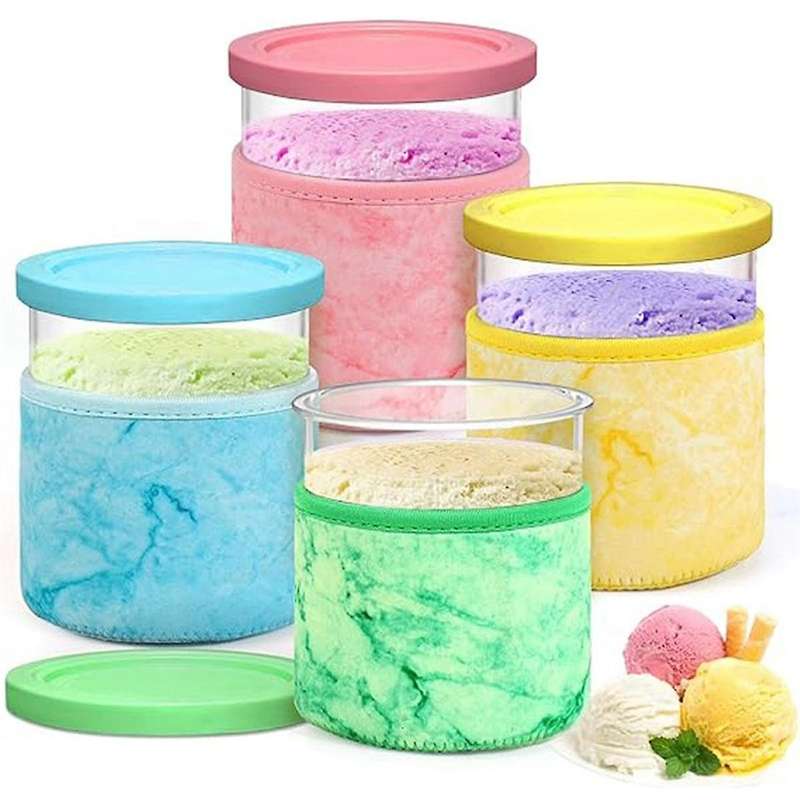 16oz Neoprene Insulated Ice Cream Pints Accessories for NC301 NC300 NC299AMZ Series Ice Cream Maker