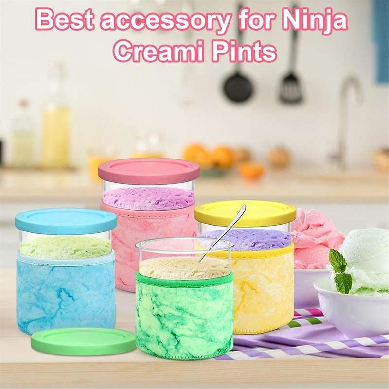 16oz Neoprene Insulated Ice Cream Pints Accessories for NC301 NC300 NC299AMZ Series Ice Cream Maker