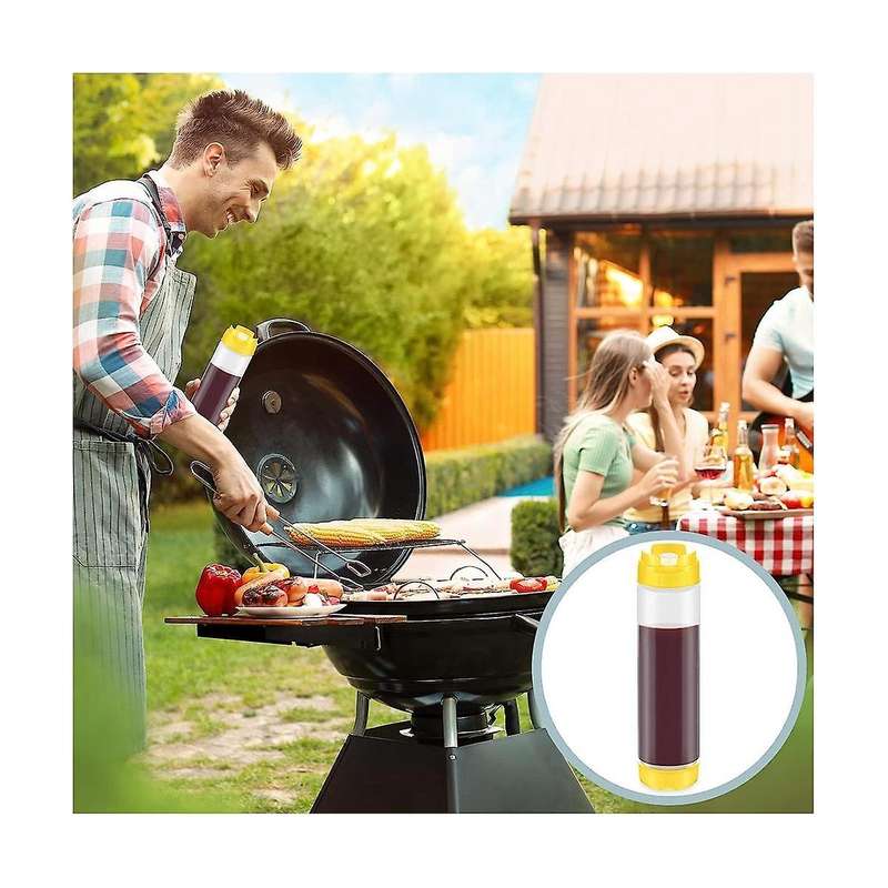 16oz Inverted Plastic Squeeze Bottles, Refillable Tip Valve Dispenser Condiment Squeeze for Sauces
