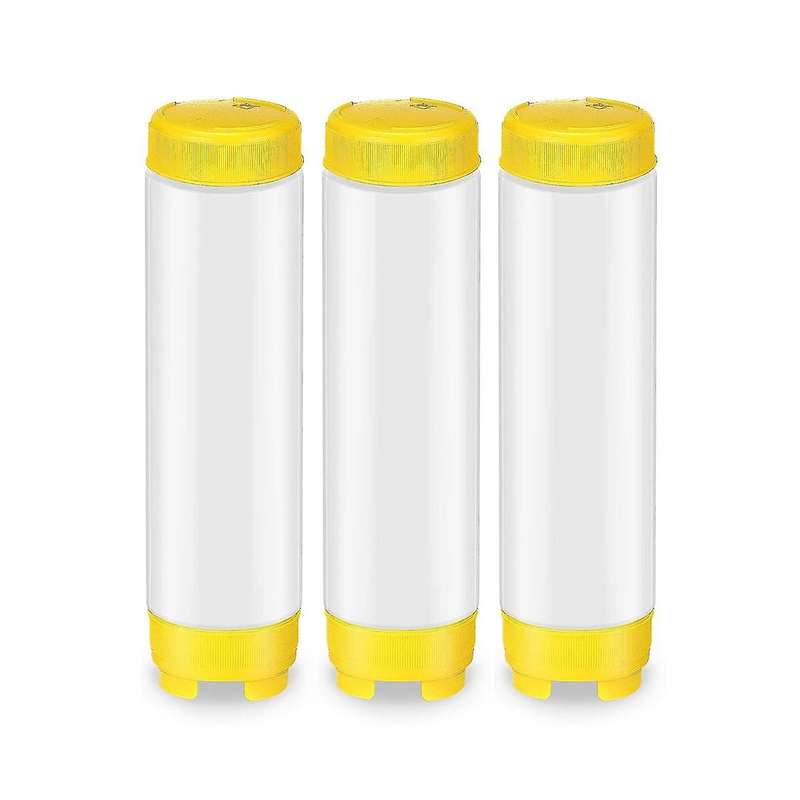 16oz Inverted Plastic Squeeze Bottles, Refillable Tip Valve Dispenser Condiment Squeeze for Sauces